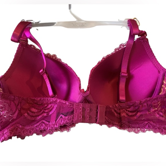 🌸Lace Bra Demi Slight Push Fuschia - Picture 2 of 5